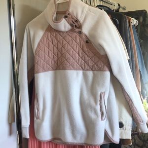 Abercrombie asymmetrical snap fleece